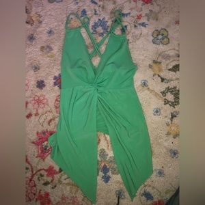 Green flowy top
